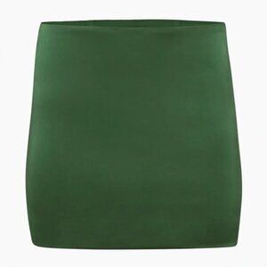 Aritzia Sunday Best Rocoo Satin Mini Skirt in Nature Green Size 6